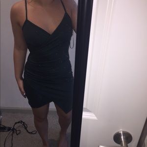 sparkly green bodycon dress